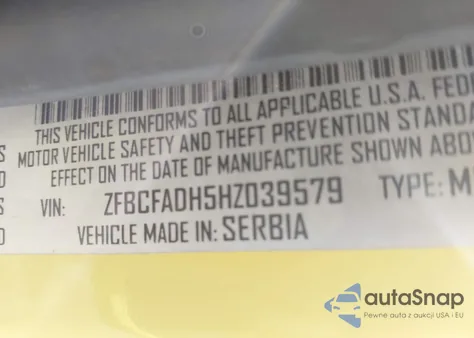 2017 Fiat 500L Trekking из США, поврежденный, VIN ZFBCFADH5HZ039579